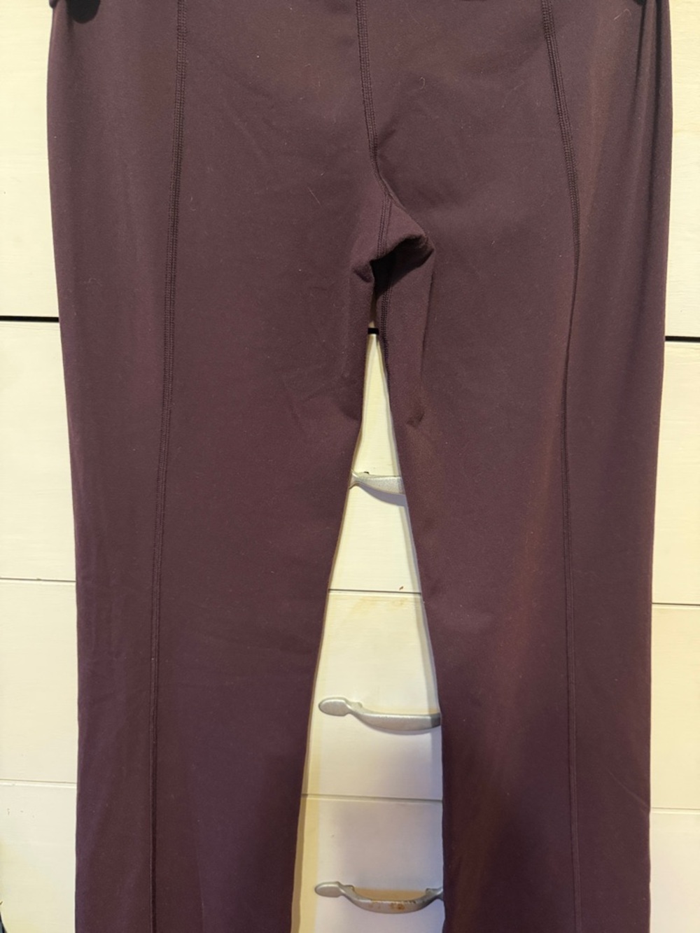 Lululemon Fold-Over Waist Flare Yoga Pants Plum 8 Tall - Picture 7 of 7